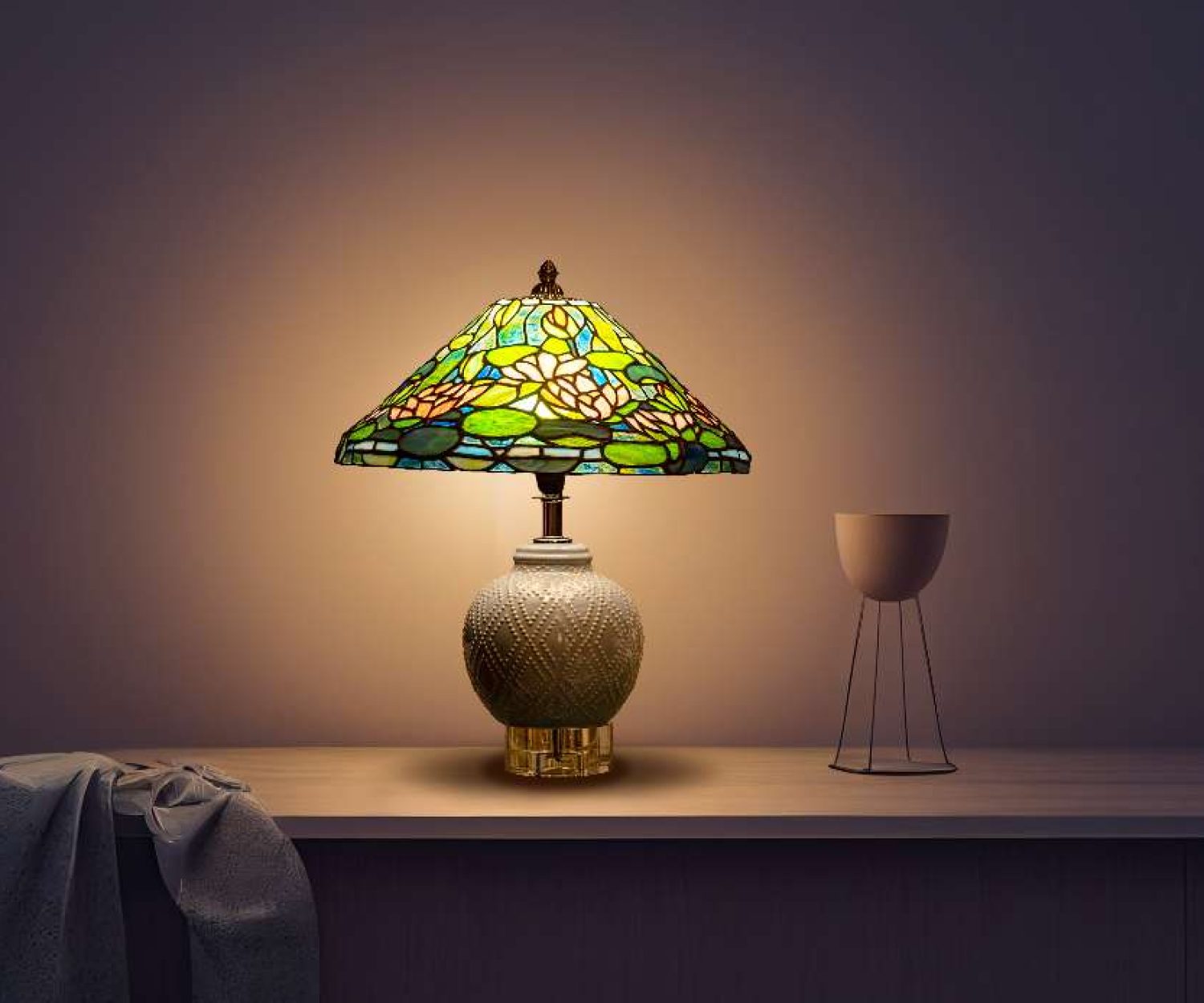 TiffanyLamp-LilyCone-Jade