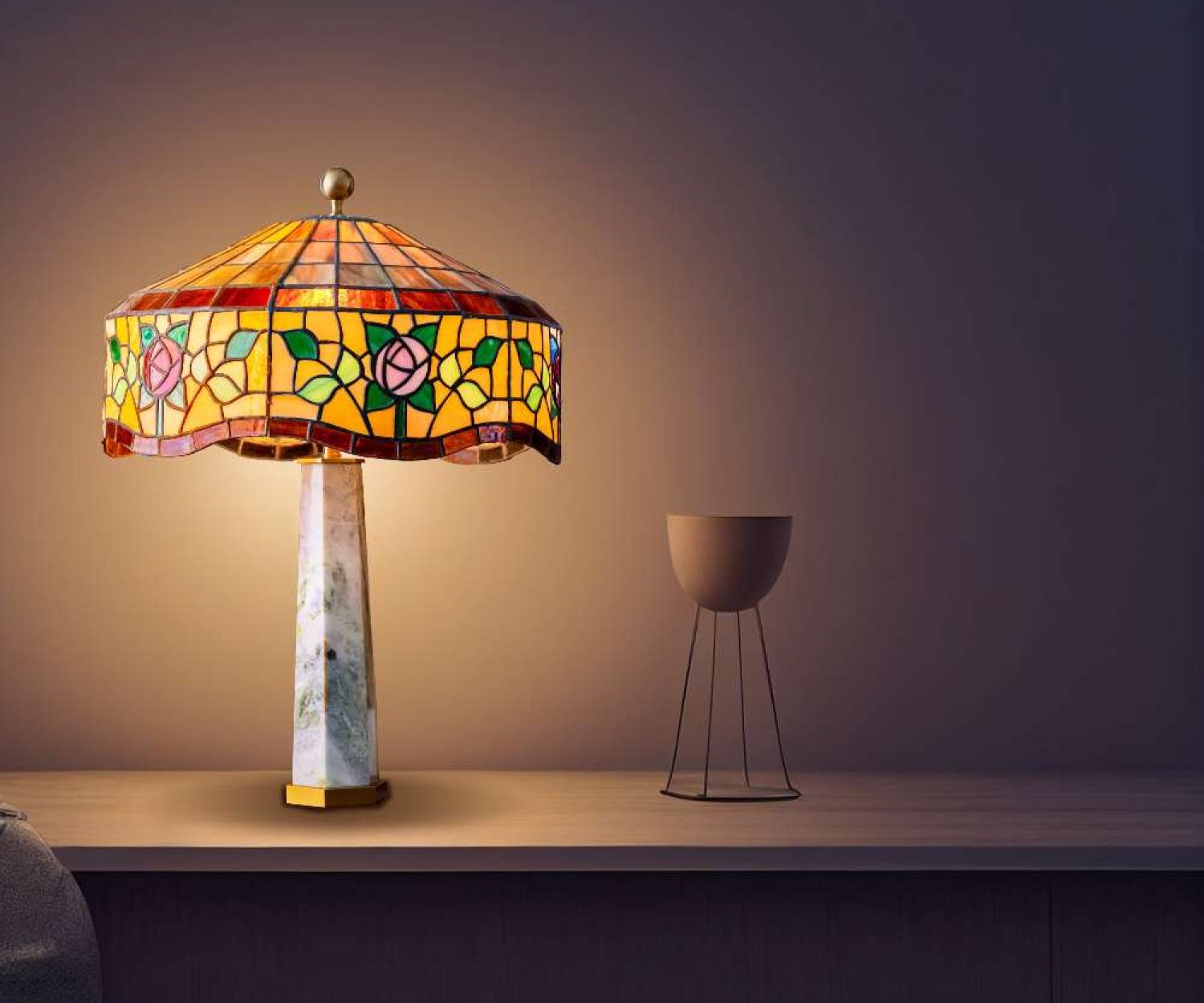 TiffanyLamp-Rose-Vintage