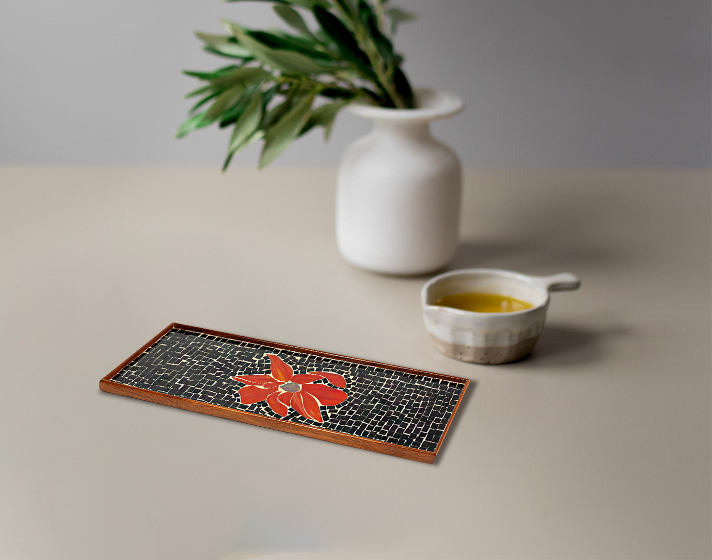 Mosaic Tray-Accent Flaoting Sparkle