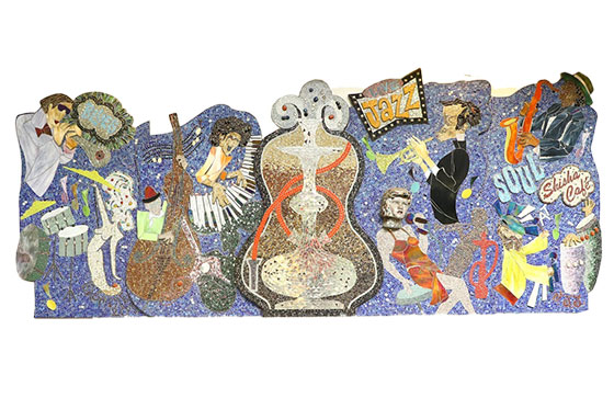 Music Glass Mosaic Mural