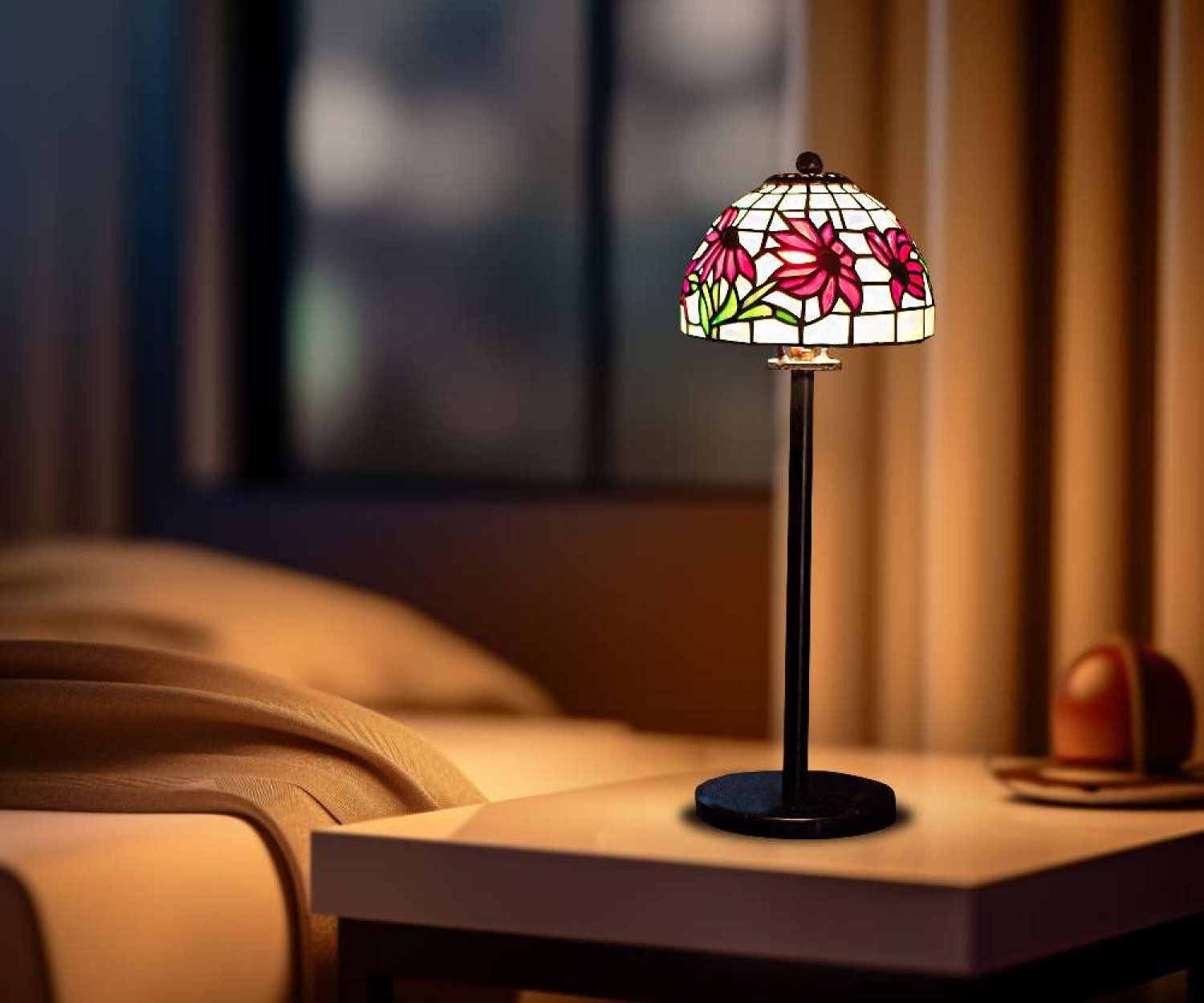 TiffanyLamp-BlackEyedSusanT-Crimson