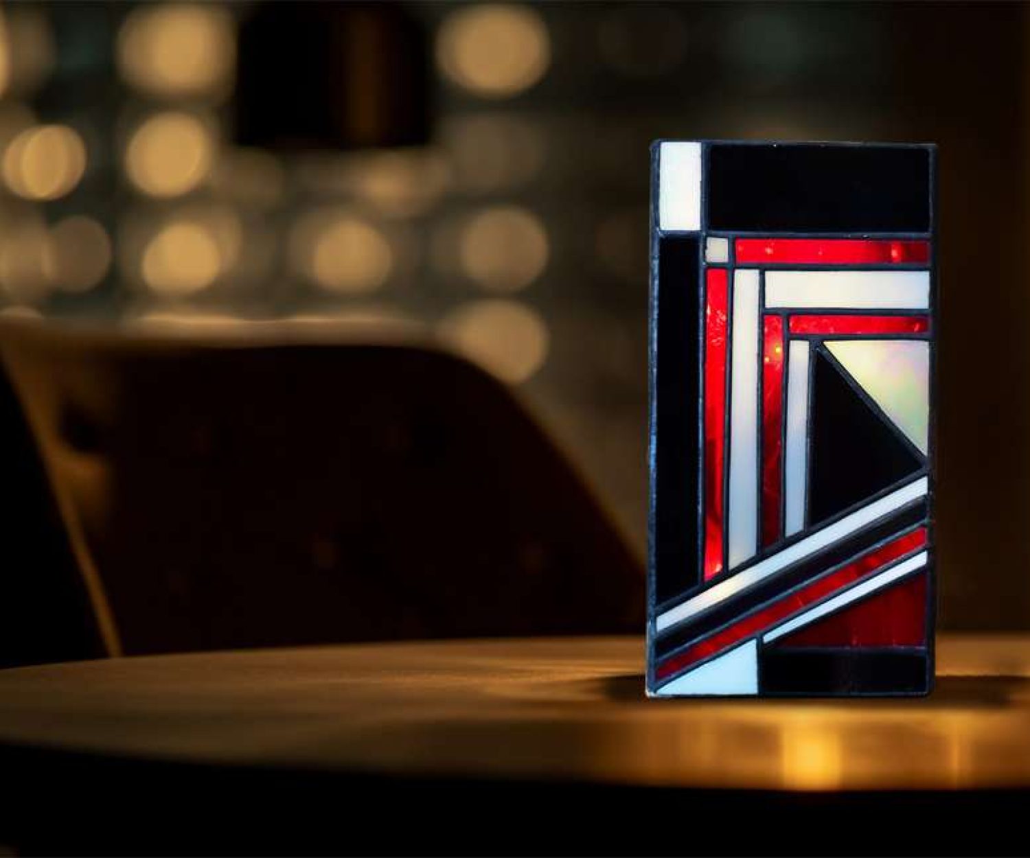 Stained Glass- Lantern - Royale Crimson