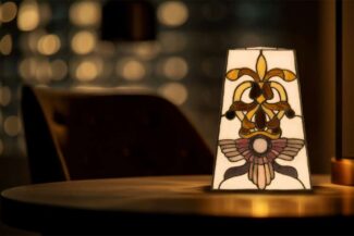 Stained Glass-Asho Farohar-Lilac-Lantern-XL-Azgard Farohar - Rose (1)