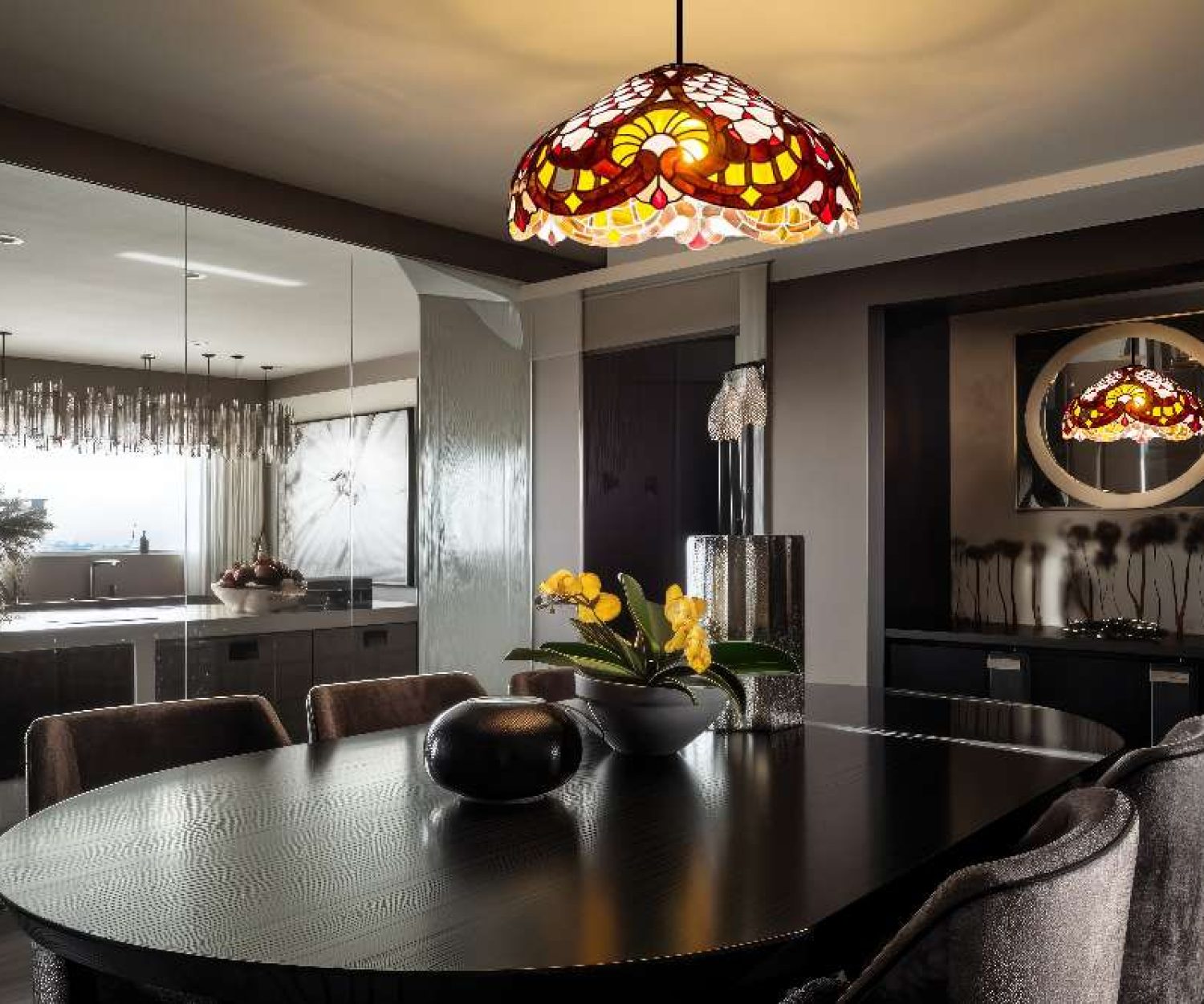 Stained Glass- Tiffany Lamp-Louiz XIV