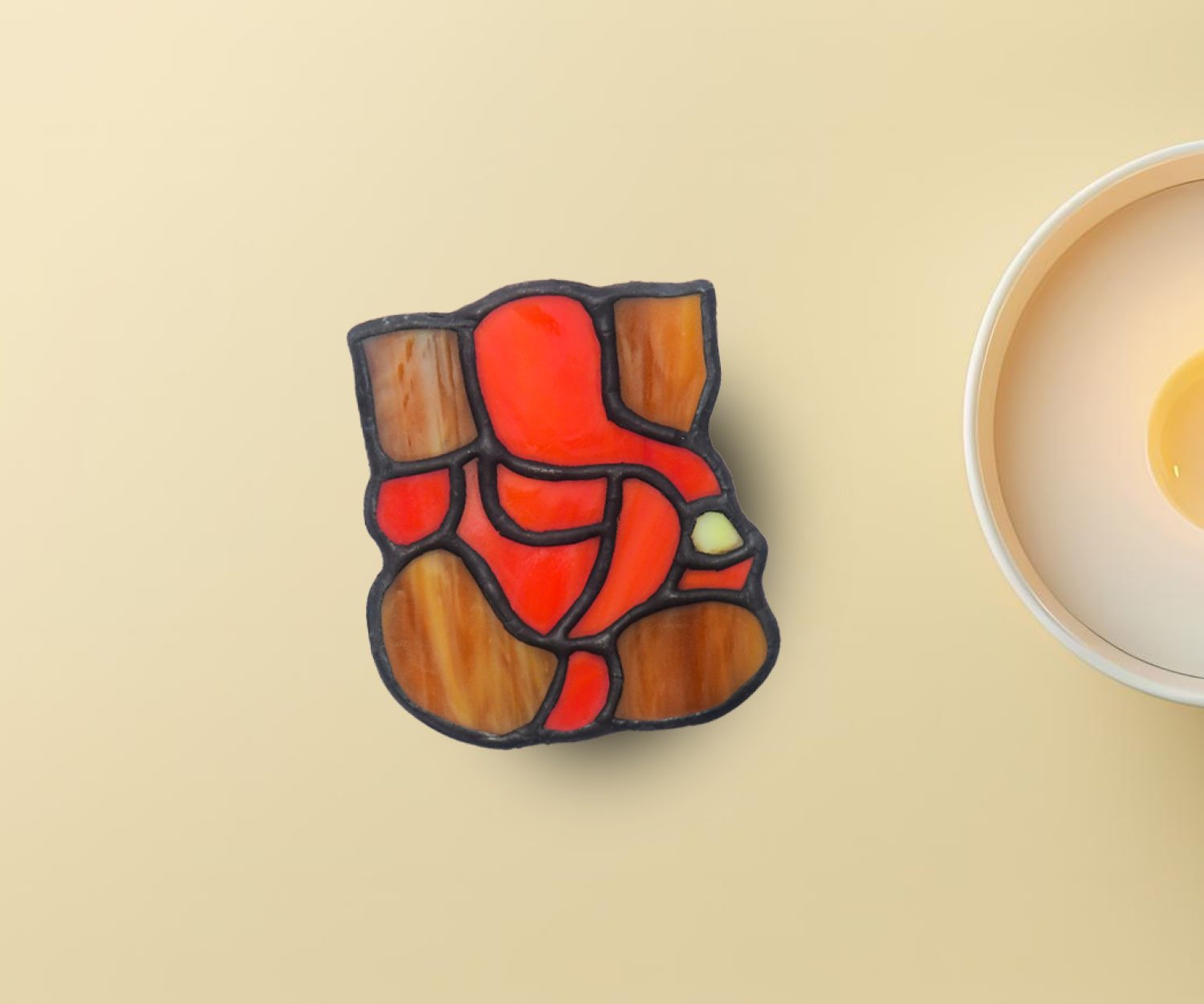 Stained Glass - Charm-Ganpati-Sitting Divinity