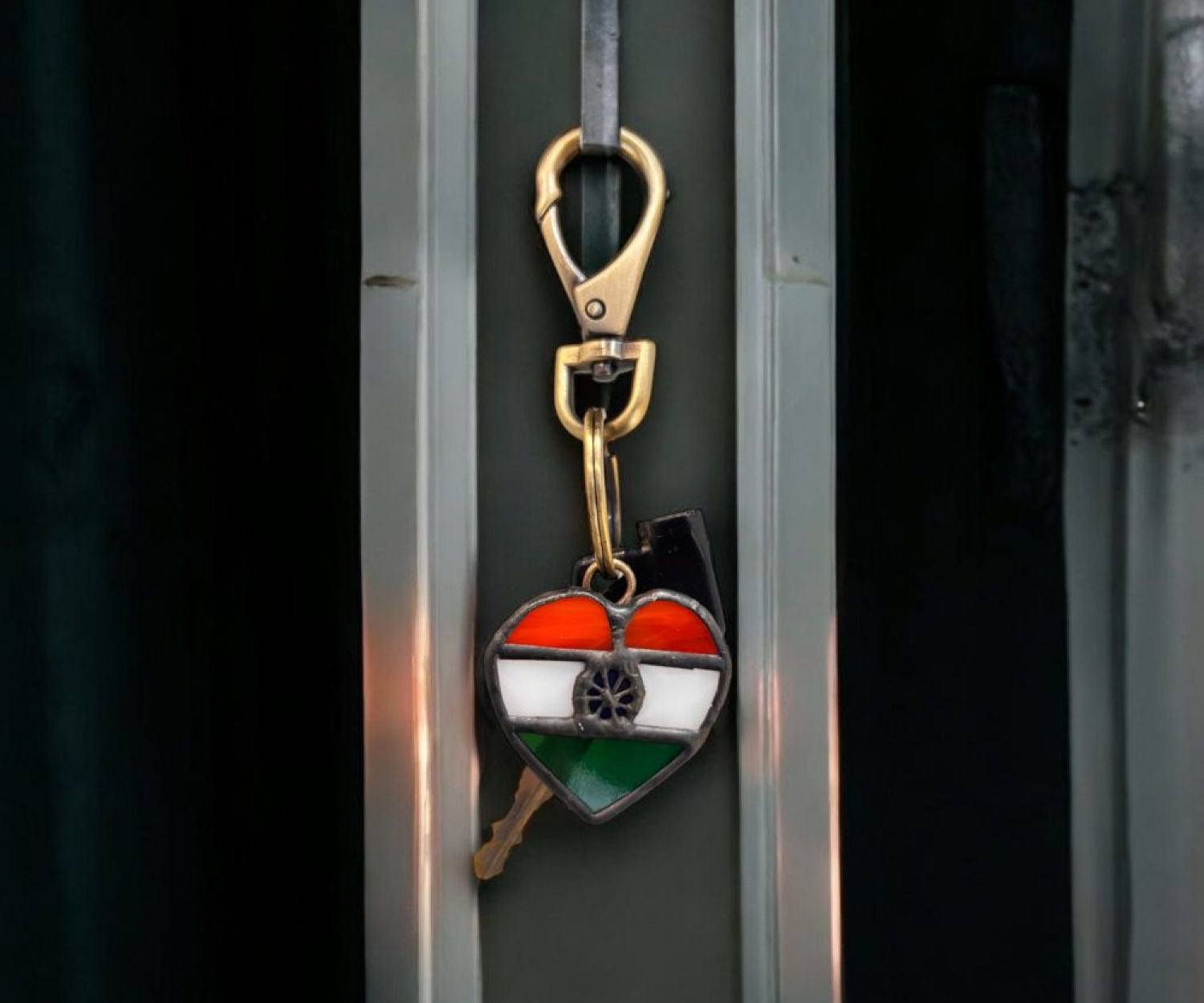 Stained Glass- Keychain-Flag