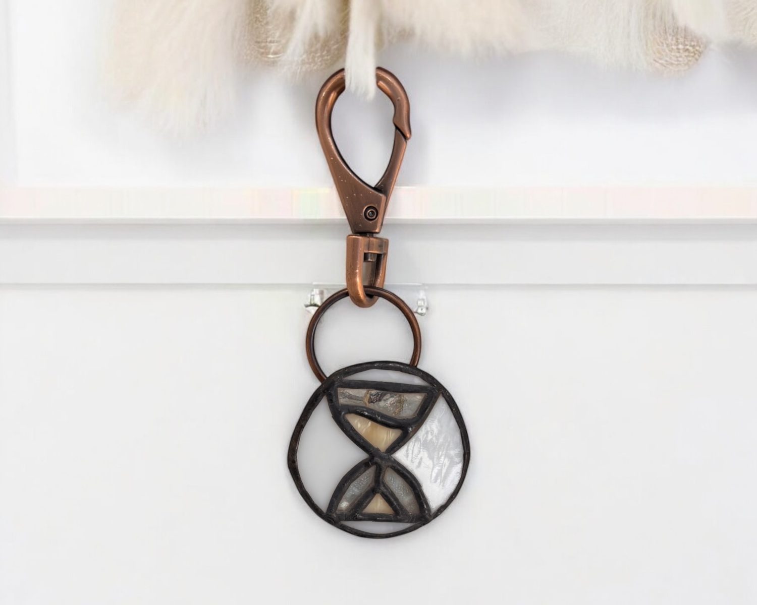 Stained Glass - Keychain- Hour Glass
