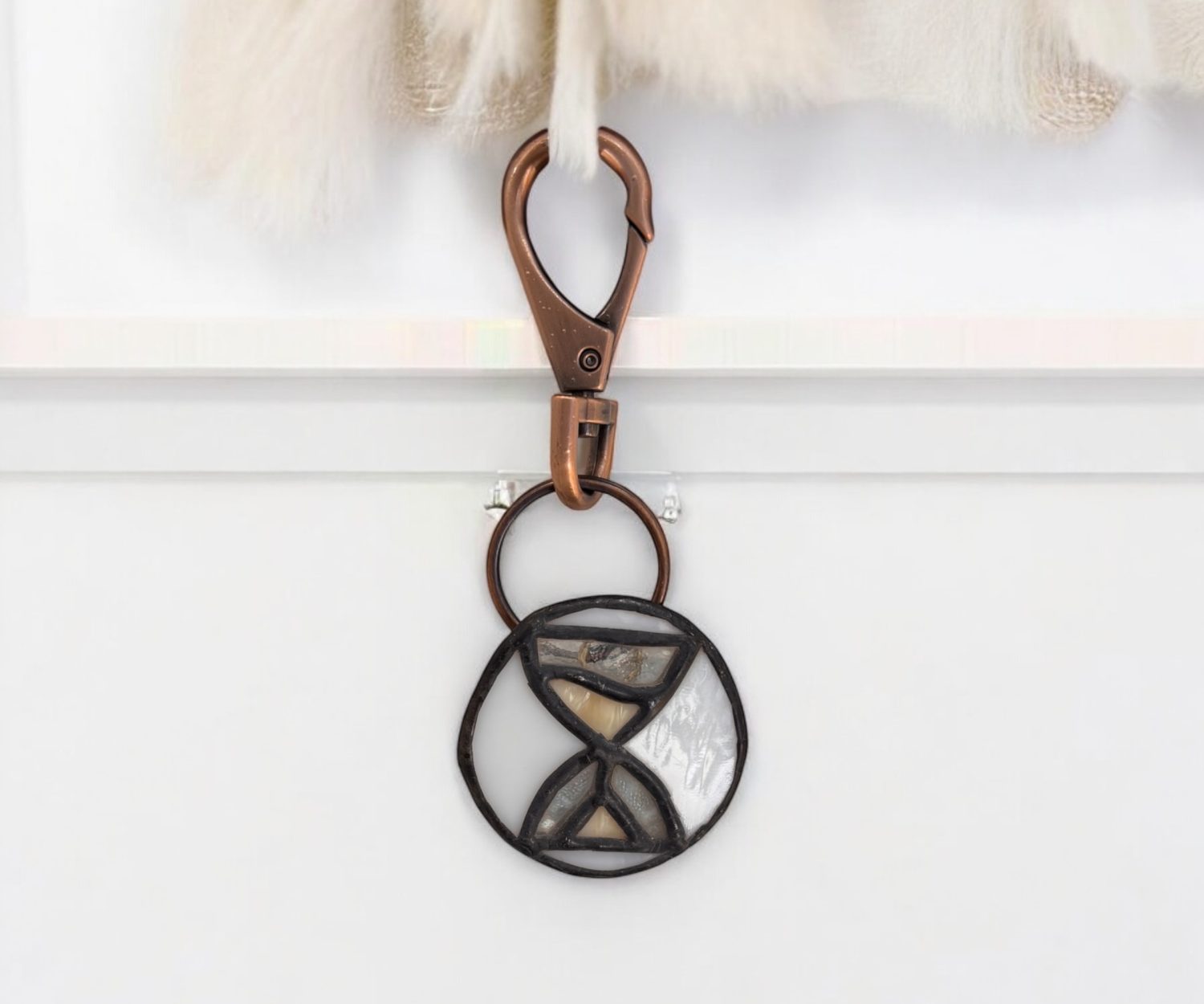 Stained Glass - Keychain- Hour Glass