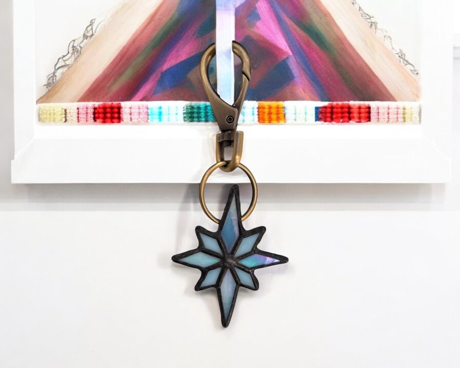 Stained Glass - Keychain- Rising Star - Ocean