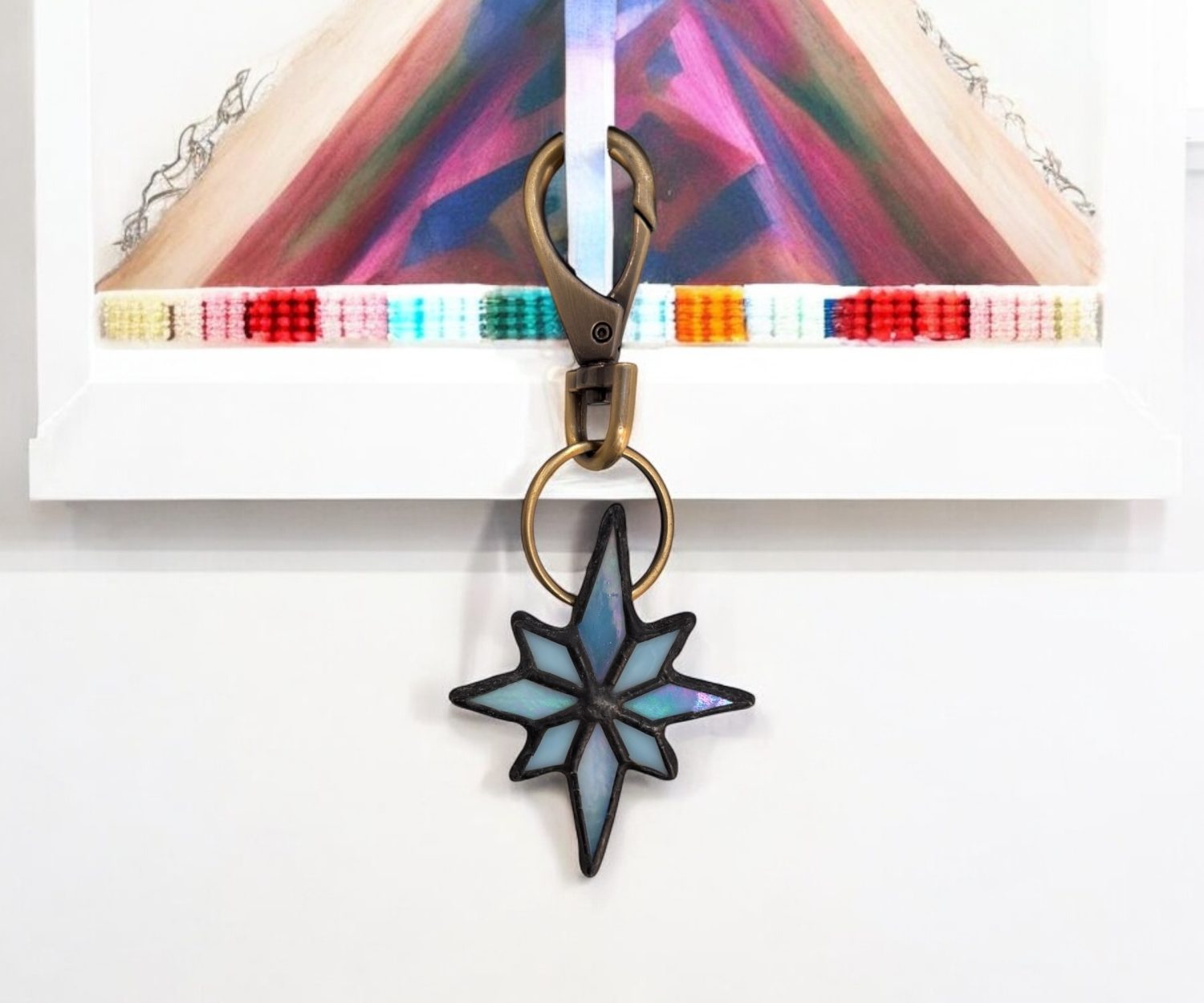 Stained Glass - Keychain- Rising Star - Ocean