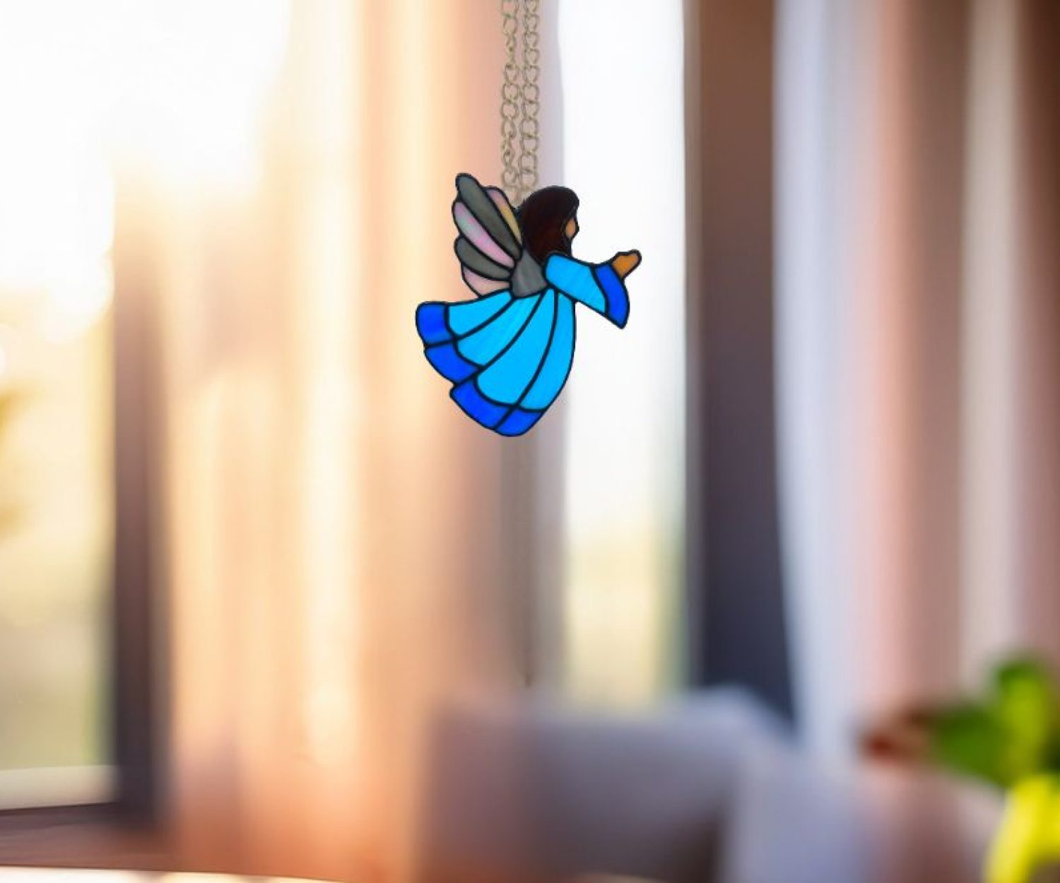 Stained Glass- Suncatcher- Skylark- Ocean