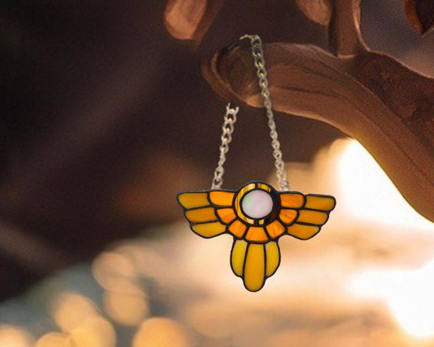Stained Glass-Suncatcher-Asho Farohar Wings-Vintage
