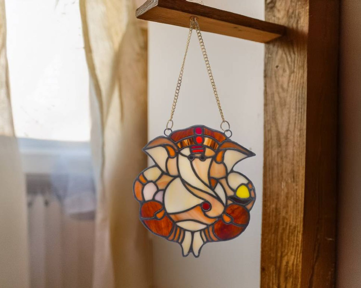 Stained Glass-Suncatcher-Curvature Divinity
