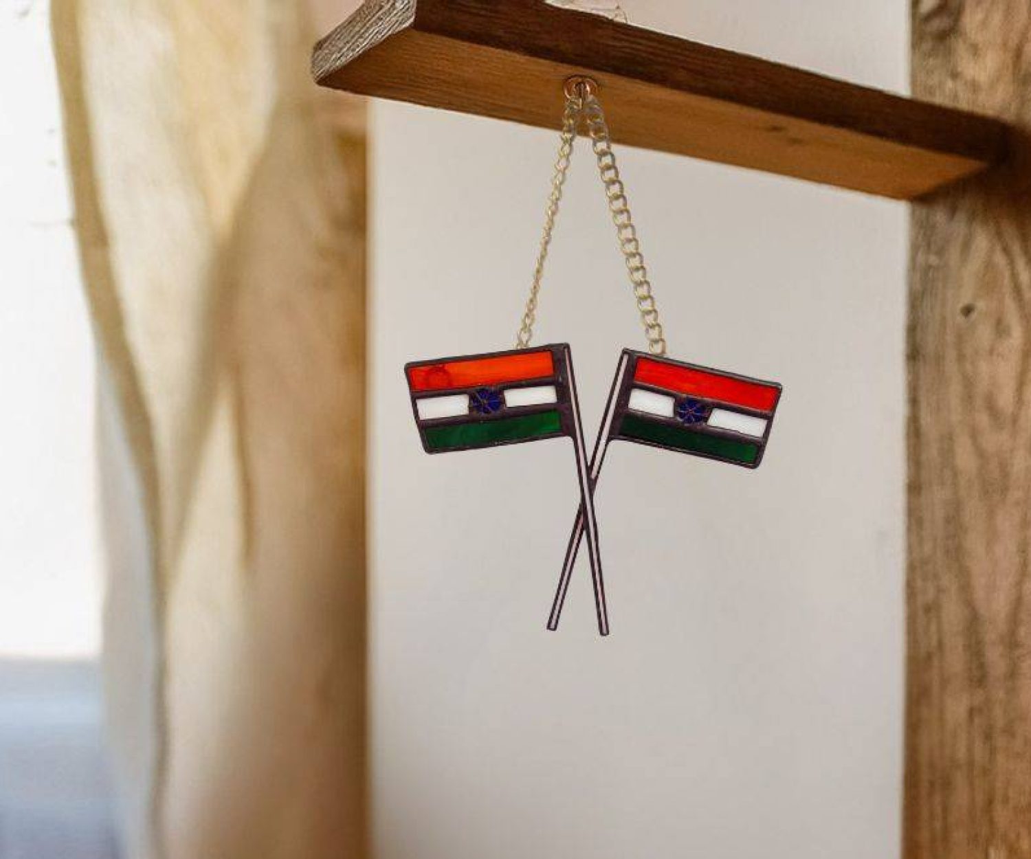 Stained Glass-Suncatcher-Indian Flag