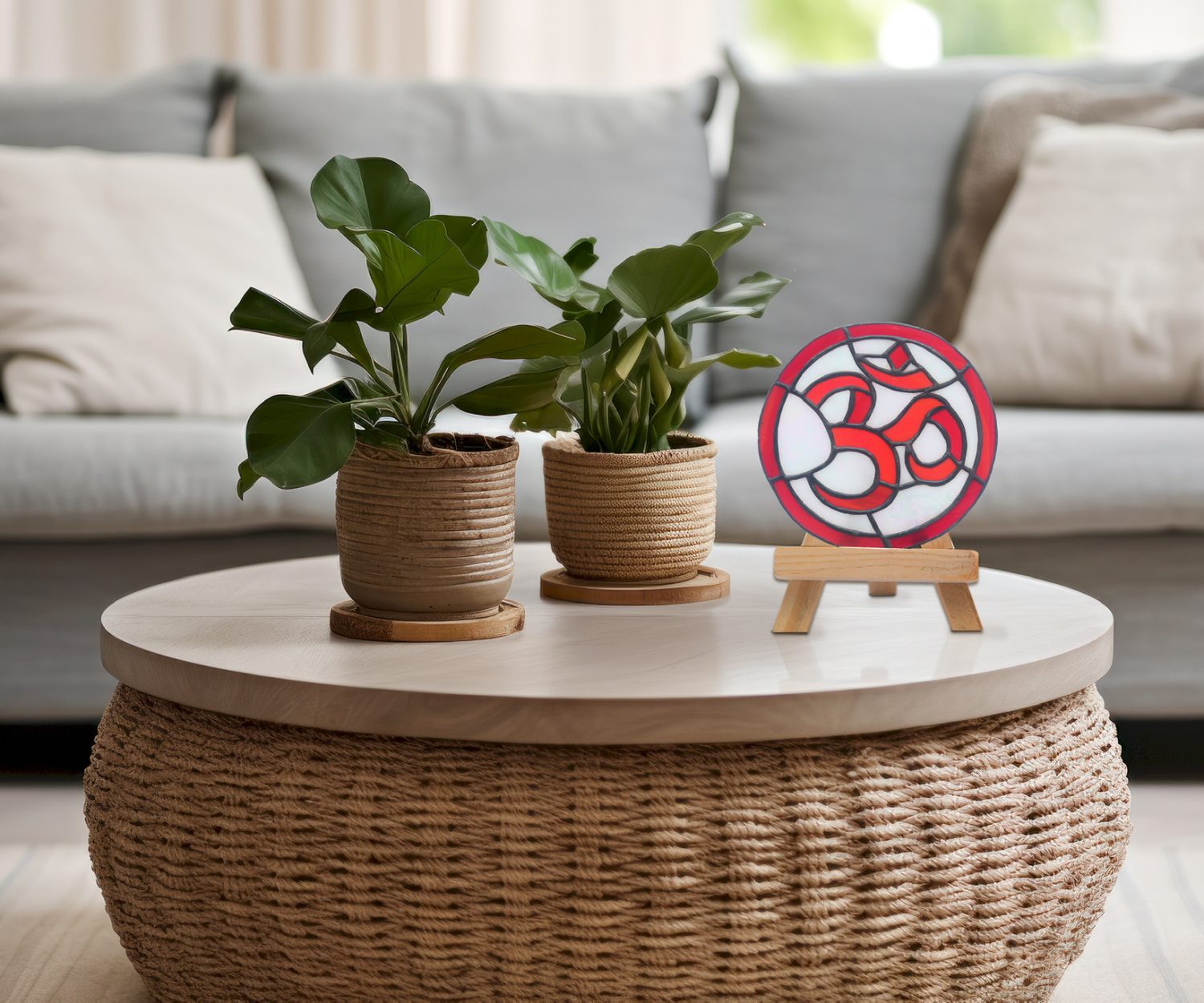 Stained Glass - Charm-Ganpati-Sitting Divinity