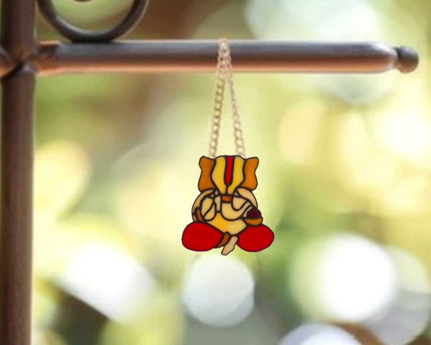 Stained Glass- Suncatcher-Sitting Divinity