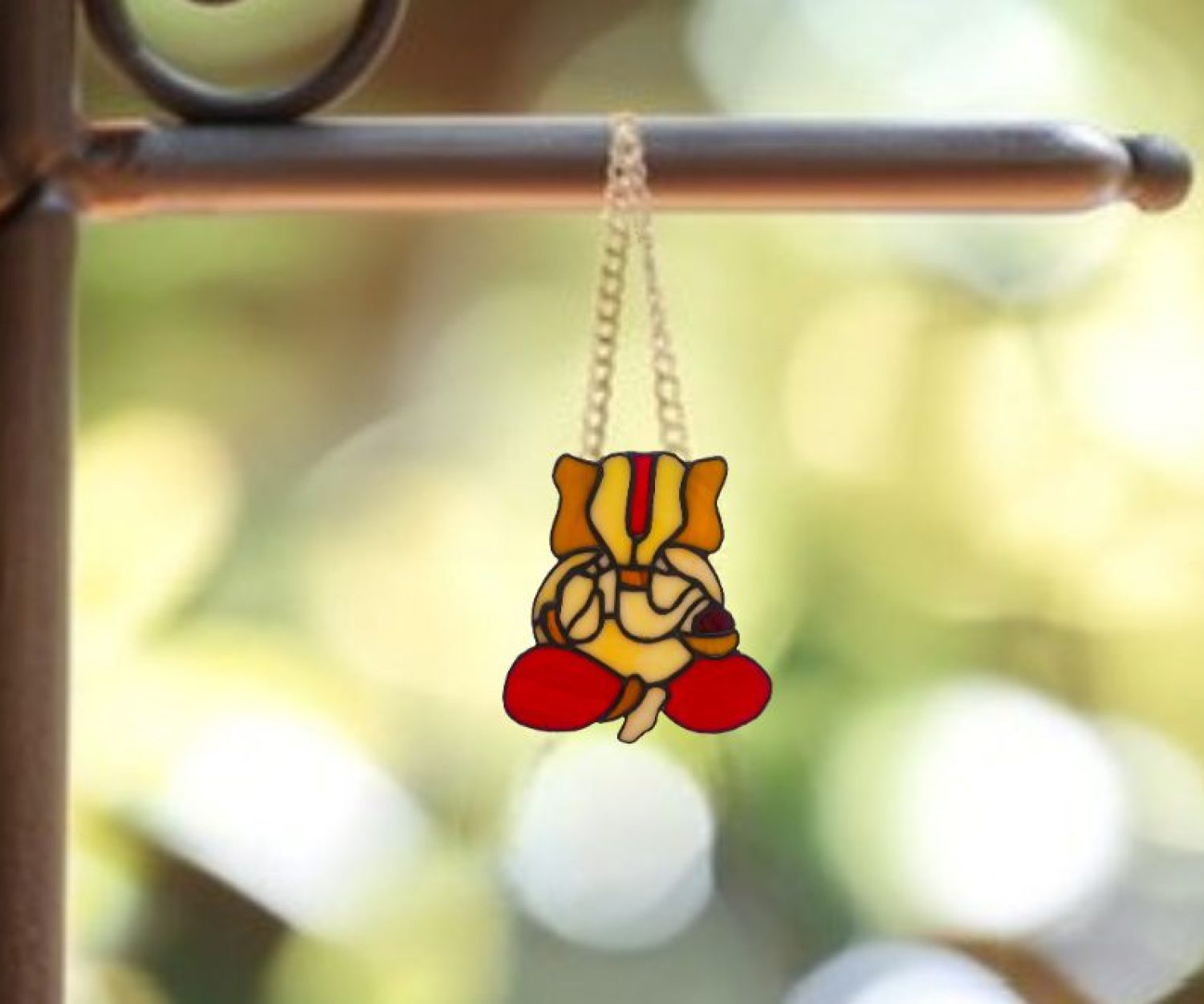 Stained Glass- Suncatcher-Sitting Divinity